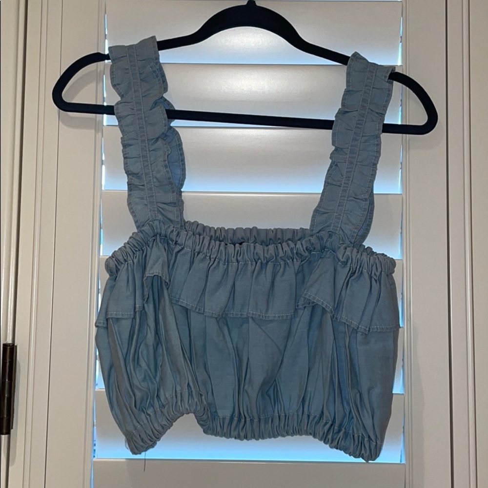 Ruffled crop top